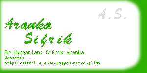 aranka sifrik business card